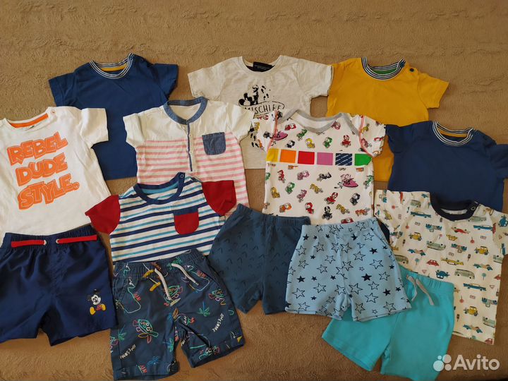 Пакет фирменных вещей для мальчика 68-74 см