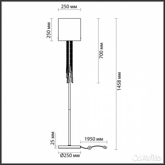 Торшер напольный Odeon Light 4886/1f новый