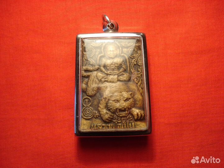 Старинный Талисман Сак Янт Тигр Монах Хануман Тай