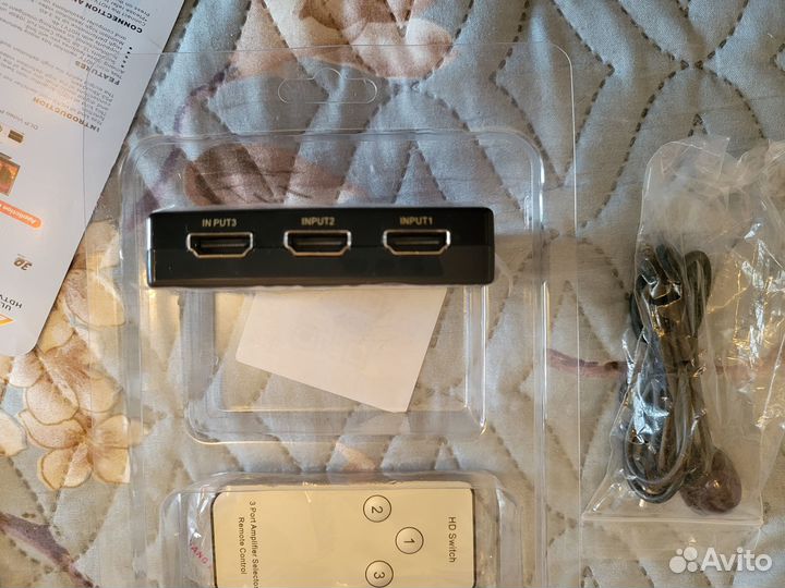 Разветвитель переключатель сигнала hdmi 3 входа 1