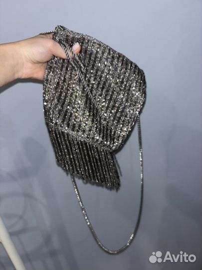 Сумка с пайетками pull and bear