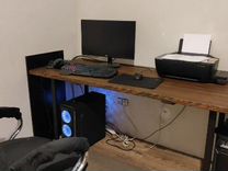 Компьютерный стол лофт 60х200 см из массива