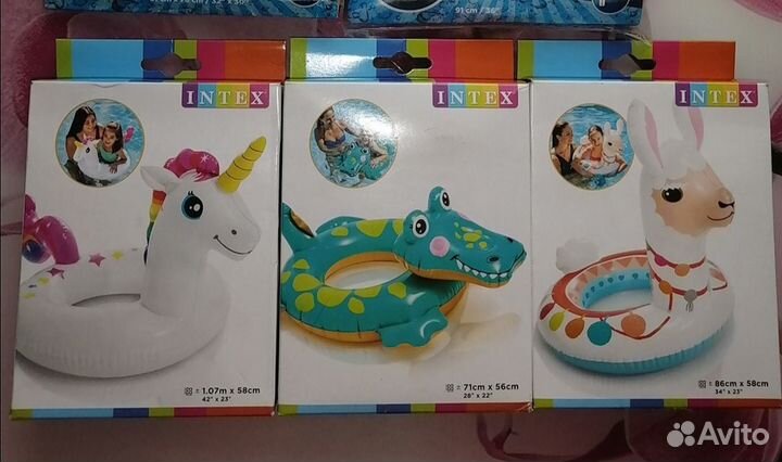 Круг надувной животные 3-6 лет до 40 кг новый