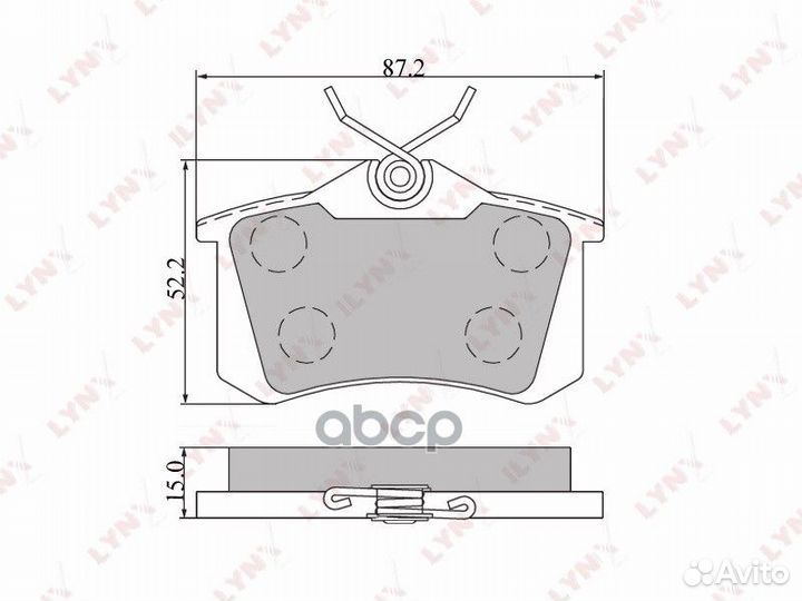 Колодки торм.задн.audi A4 1.8-3.0 95-04/A6 1.8
