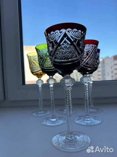 Фужеры цветной хрусталь Германия Spode