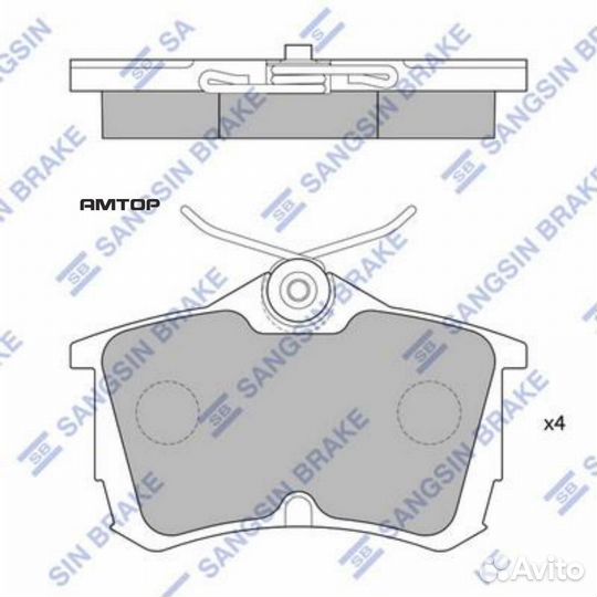 Sangsin brake SP1635 Колодки тормозные зад honda a