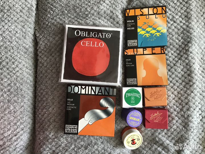 Струны и канифоль для скрипки и виолончели