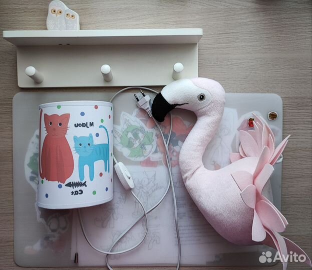 Вешалка,ночник,голова фламинго HM