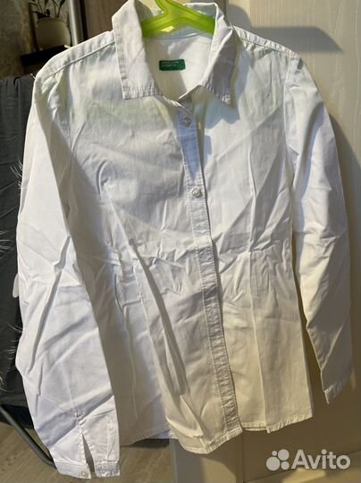 Рубашка для дев школьная Benetton р140