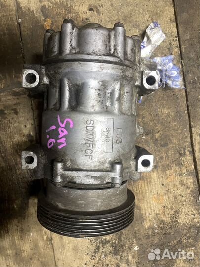 Компрессор кондиционера Логан 1/Сандеро/Дастер