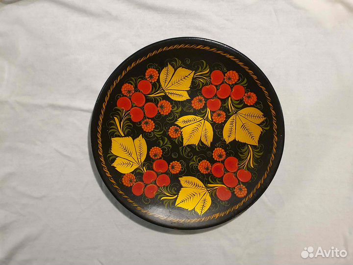 Тарелка-панно 25 см Липецкие узоры СССР