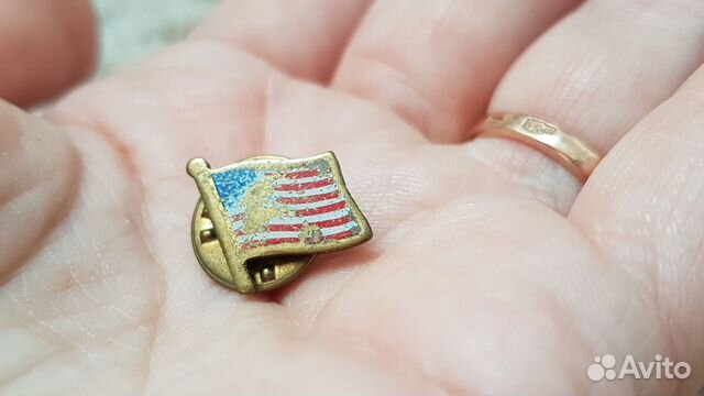 Значок пин флаг США