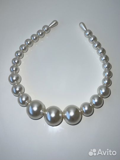 Ободок жемчужный новый