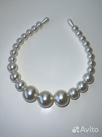 Ободок жемчужный новый
