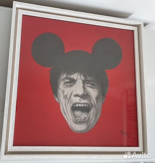 Картина поп арт Мик Джагер худ. Царькова