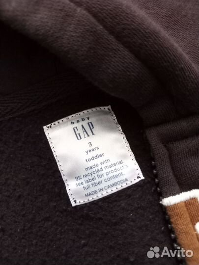 Толстовка Олимпийка GAP Кофта на молнии детская