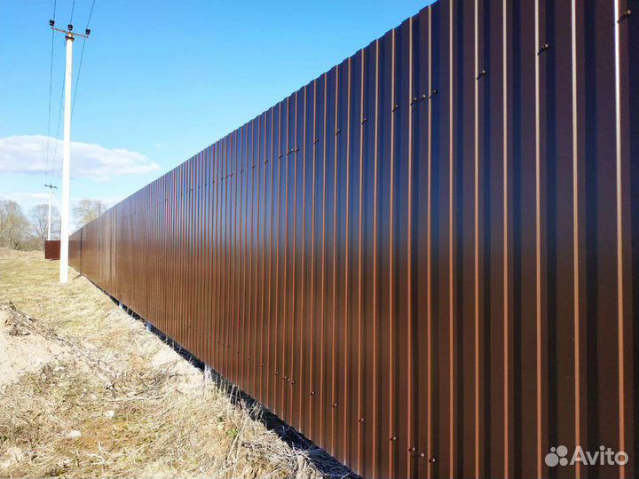 Профнастил С8 заборный RAL 8017