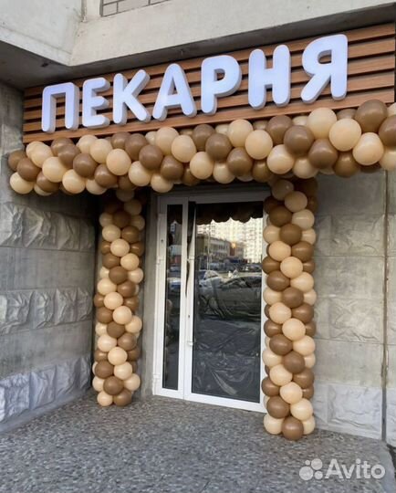 Арки и гирлянды из шаров на открытие магазина