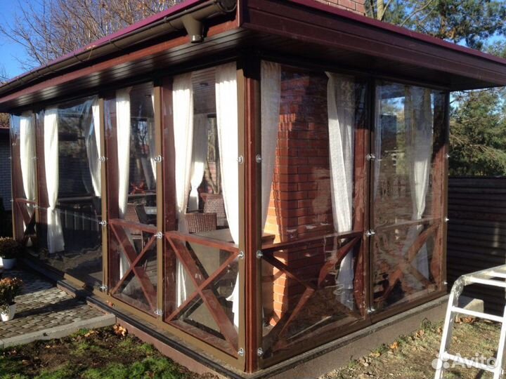 Мягкие окна для террасы, беседки