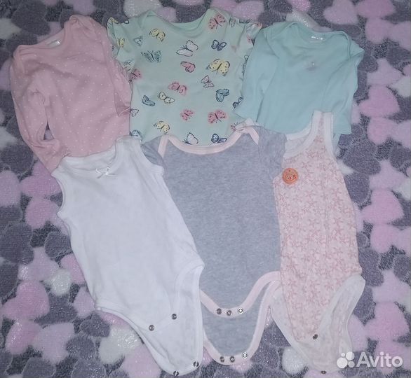Большой пакет одежды для девочки 0-3 месяца 56-62