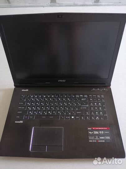 Ноутбук игровой 17.3 MSI GE72 2QE Apache Pro