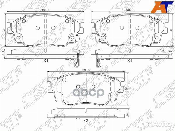 Колодки тормозные перед mazda 6 02- ST-G2YD-33