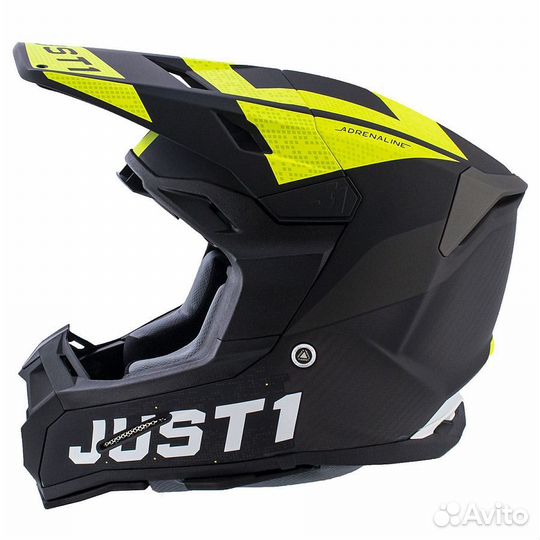 Шлем кроссовый just1 J22 Carbon Adrenaline черный