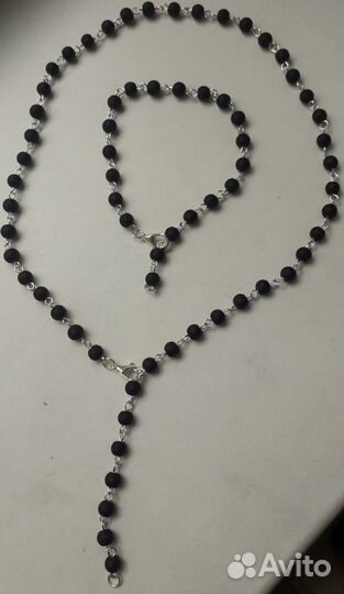 Ожерелье-колье из бусин и браслет,трансформер