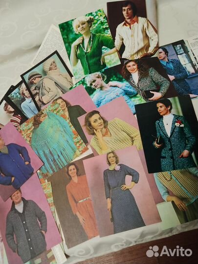 Три набора открыток по вязанию СССР