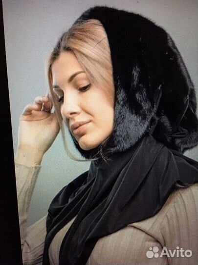 Норковая шапка капор новый