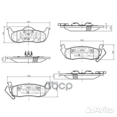 N3611059 Колодки тормозные jeep commander 3.0-5