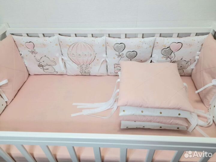 Бортики в детскую кроватку с панельками