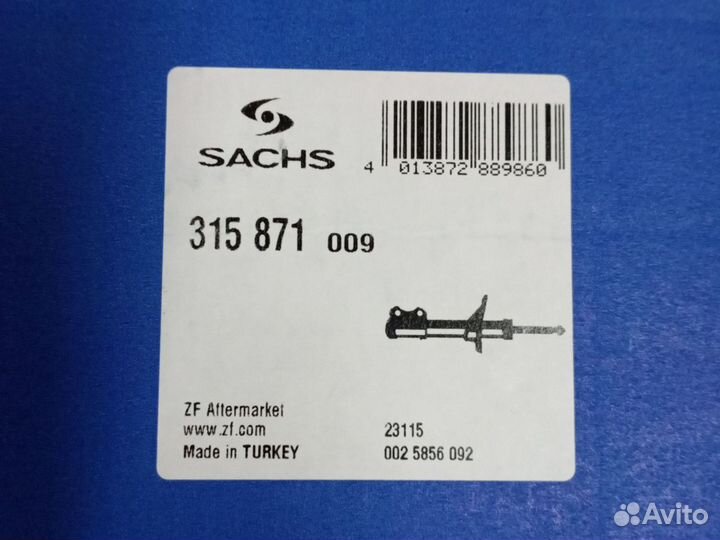 315870 315871 Амортизатор передний Sachs BMW F30 x