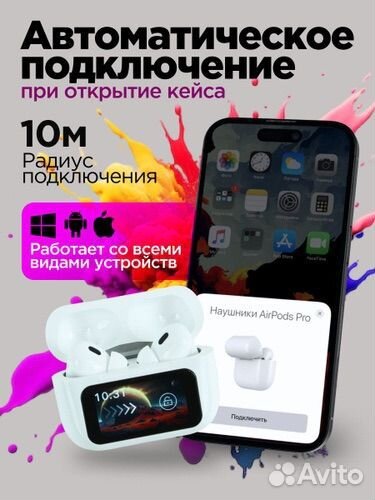 Наушники беспроводные AirPods Pro2 с экроном