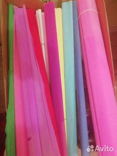 Гофрированная, креп бумага, корзины, сизаль