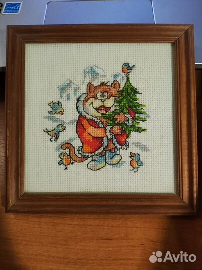 Картина вышитая крестом ручная работа