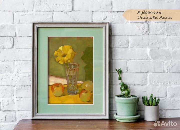 Картина с цветком 