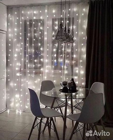 Гирлянда штора 3х3