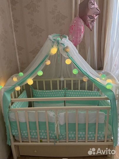 Детская кроватка с маятником Forest Malva