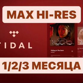 Tidal Hi-Res MAX на 1/2/3 месяца (Plus)