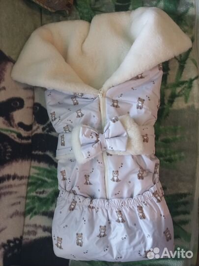 Конверт одеяло на выписку зима