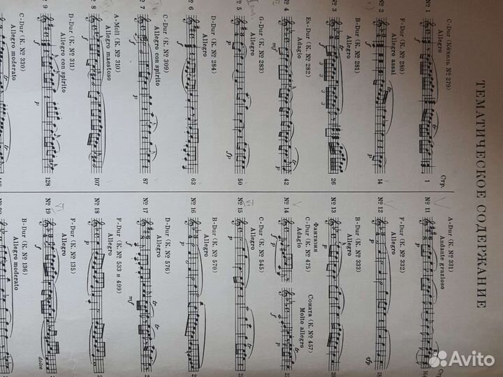 Сонаты для фортепиано В. Моцарт