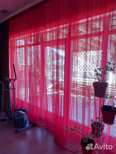 Тюль-сетка красный новый