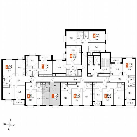 Квартира-студия, 30,6 м², 2/16 эт.