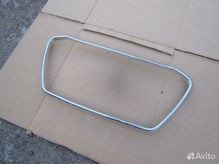 Хром молдинг переднего бампера Mitsubishi ASX рест