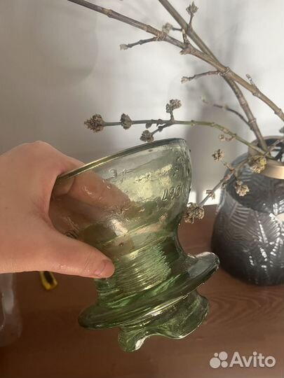 Арт-ваза стеклянный изолятор раритет 1987