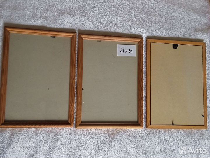 Рамки для фото, дерево+стекло