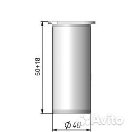 Опора декоративная ADJ7.060.GR H60+18мм графит