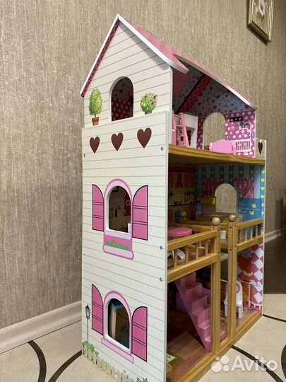 Домик кукольный деревянный