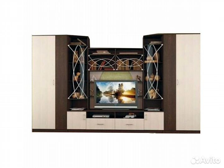 Гостиная Палермо (црк.плр.01) венге/анкор белый